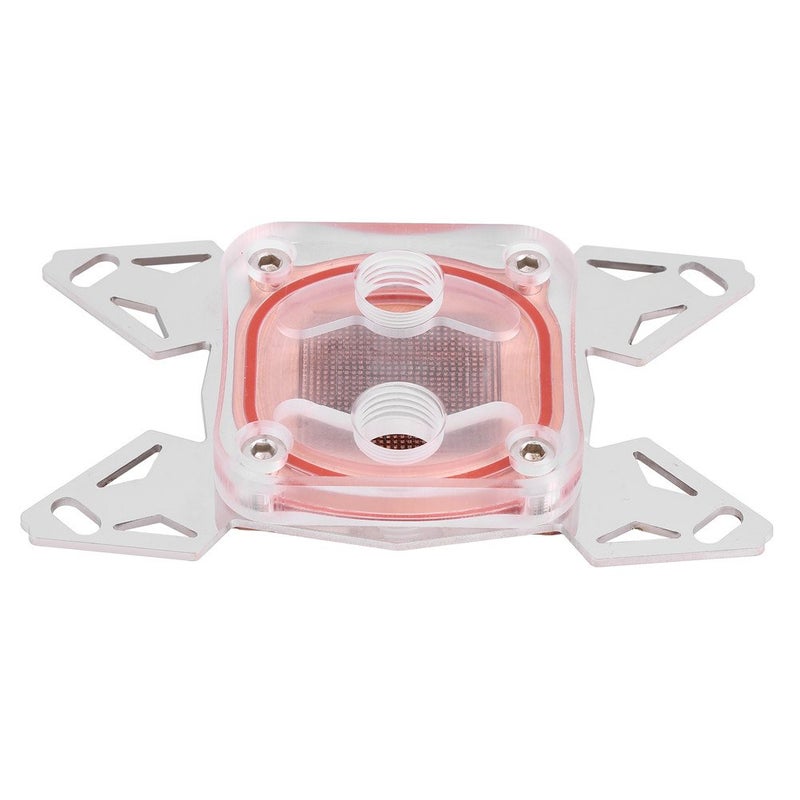 Wendry Universal Computer CPU Water Block, Professional CPU Water Cooling Block, Computer CPU Water Cooler Block with Red Copper Base POM Cover for AM4 - Image 1